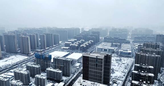 济南高新区雪景