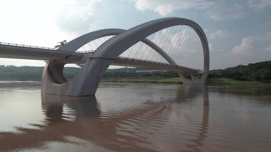 广西南宁大桥航拍视频素材模板下载