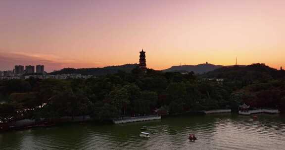 惠州西湖日落