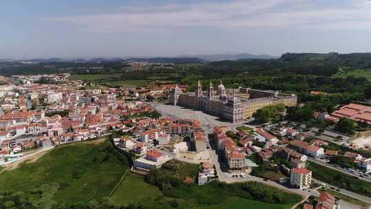 葡萄牙马尔法皇宫的玛夫拉和正面视频素材模板下载