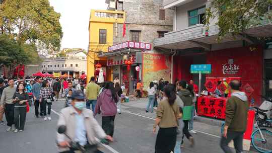 佛山禅城快子路挥春街延时素材