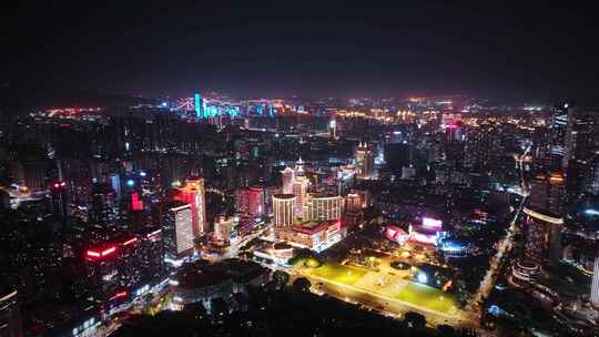 福州城市夜景（五一广场-福建大剧院）