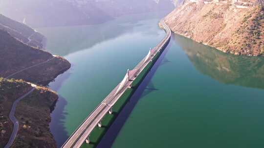 京昆高速雅西高速段观音岩大渡河大桥航拍