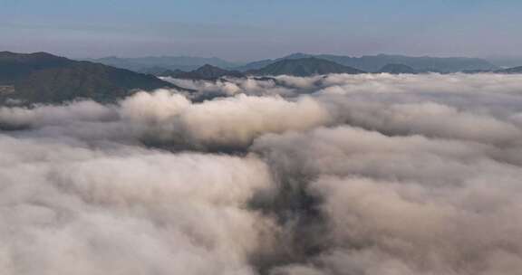 浙江杭州千岛湖山峰云海涌动延时航拍合集