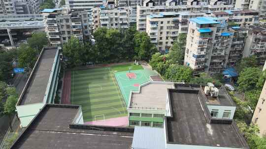 武汉江岸区博雅小学航拍