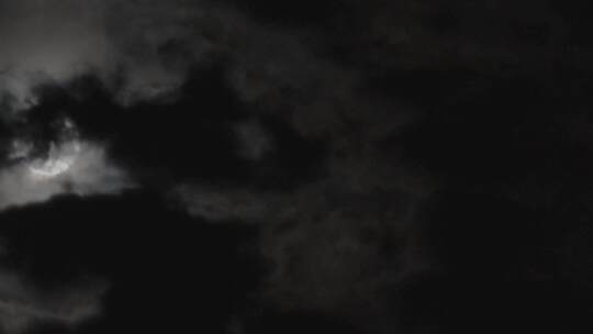 月亮在云层中穿行