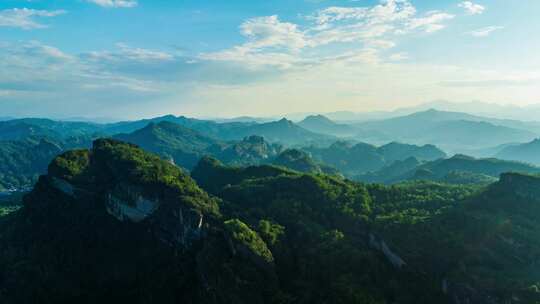 【4K】武夷山群山峻岭日落航拍延时