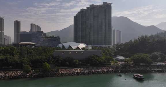 香港东涌游泳池航拍