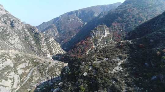 河南省郑州市登封市九龙潭风景区山区航拍