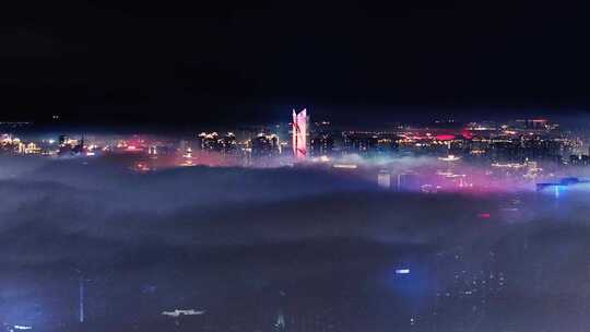 城市夜景平流雾（福州市）6