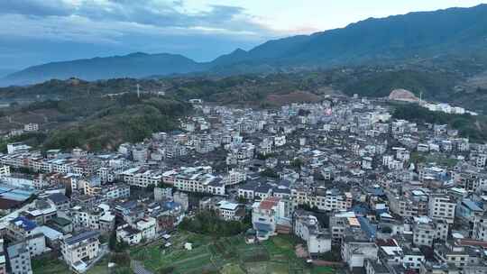 航拍福建龙岩四堡镇