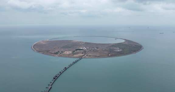 海南南海明珠人工岛航拍