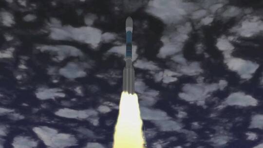 火箭起飞的动画视频