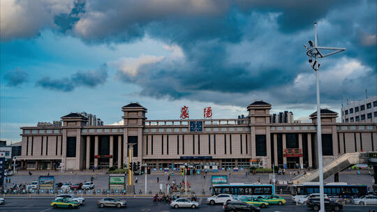 襄阳火车站移动延时摄影视频素材模板下载