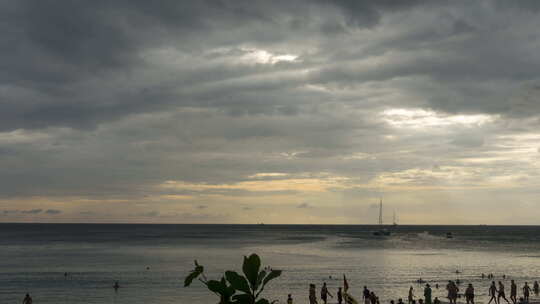 普吉岛的日落景观