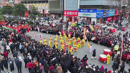 正月十五元宵节文艺表演航拍闹元宵航拍