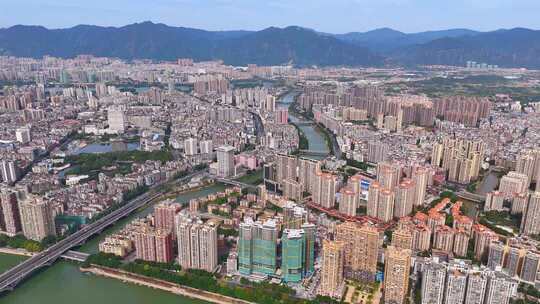 航拍 清远市 清城区 中国农业银行