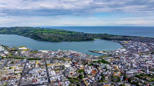 4K延时新西兰达尼丁城市风光视频素材模板下载