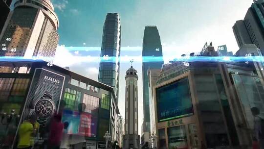 城市科技企业宣传光效AE模板