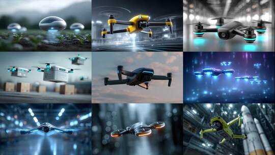 未来无人机科技巡航探索无限可能高清在线视频素材下载