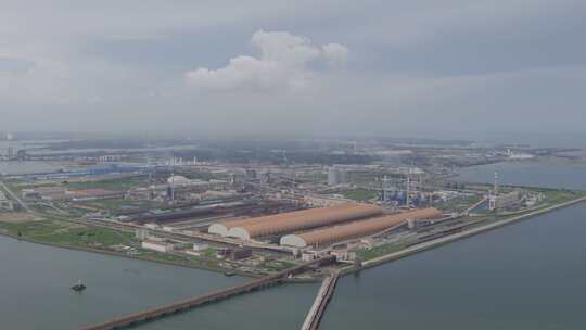 柳钢防城港钢铁基地航拍柳钢集团航拍视频素材模板下载