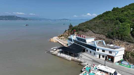 大海航拍 福建霞浦 嵛山岛天湖 岛屿森林