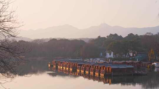 杭州西湖茅家埠秋天风景