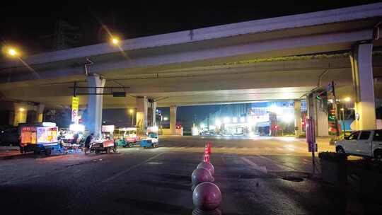 夜晚马路车辆车流延时摄影视频素材模板下载