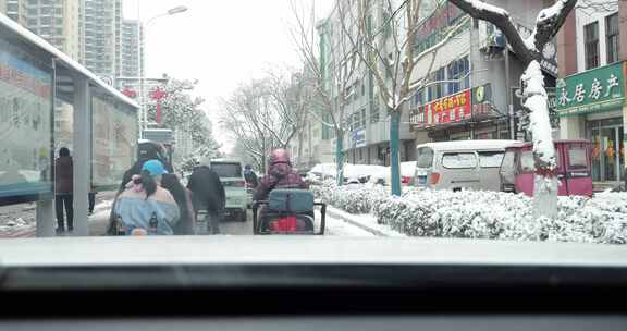 下雪 下大雪行车 开车 开车第一视角 