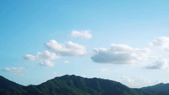 天空山云朵蓝天白云山延时远山风景小清新云