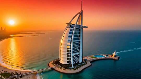 迪拜，奢华与自然的完美和弦4K