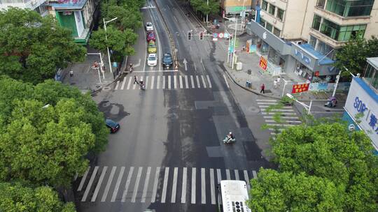 航拍衡阳解放大道与环城南路十字路口