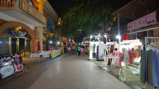 街头路边摊地摊经济市井集市街景夜市