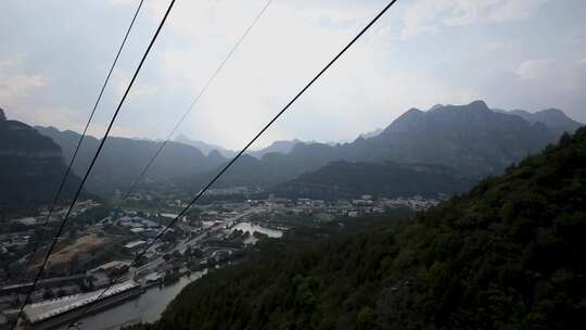 北京十渡景区高空缆车视频素材