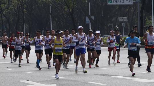 马拉松人群奔跑运动