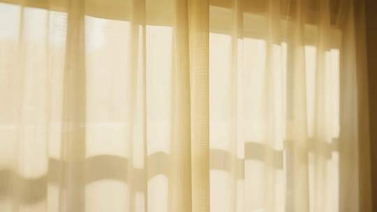 室内窗户阳光透过窗帘画面