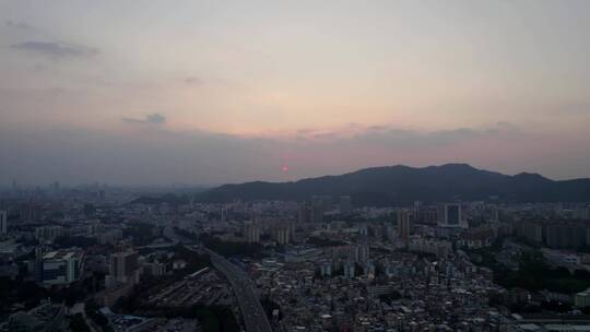 广州白云山森林公园日出日落黄昏夕阳