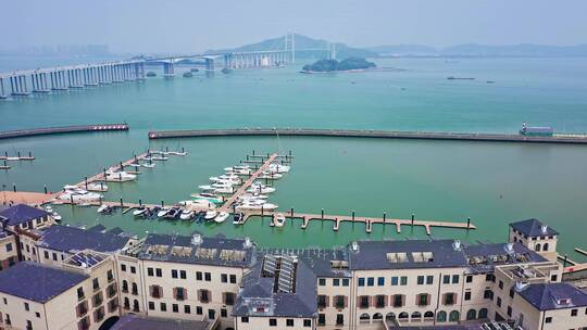 广东广州南沙城市风光航拍视频素材模板下载