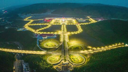 十堰高铁东站互通夜景延时