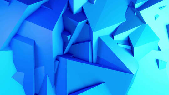 来自混沌多边形几何形态的抽象蓝色背景