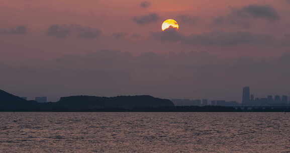 海边日落延时