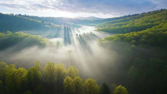 原始森林，森林航拍