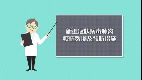 新型冠状病毒肺炎疫情数据及预防措施AE视频素材教程下载