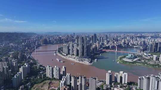 重庆城市地标建筑航拍