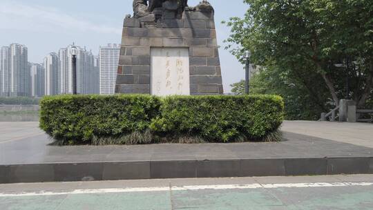 衡阳保卫战抗战纪念雕塑延时摄影