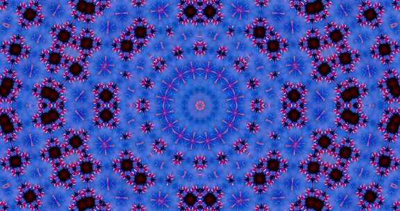 530 4K时尚创意唯美浪漫几何元素拼接万花筒