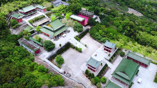 航拍广东汕尾海丰鸡鸣寺