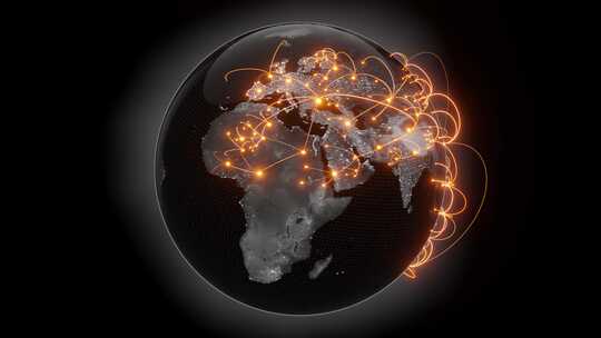 全球信息发散定位GPS科技动画视频素材模板下载