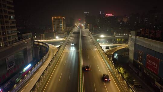 疫情下洛阳城市交通夜景视频素材模板下载