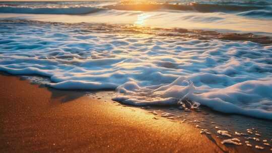 沙滩海浪海边日落日出海上日出海南
